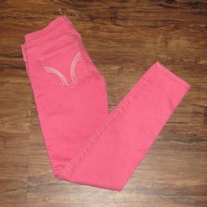 PINK HOLLISTER JEANS STRETCHY CUTE GREAT CONDITION